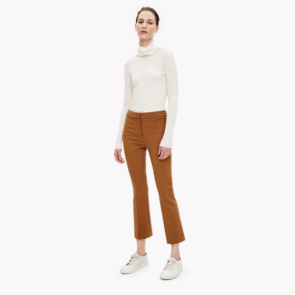 Theory Creased Kick Flare Pant - Vicuna